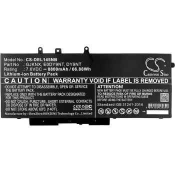  Dell 00JWGP, 03VC9Y, 0DY9NT Laptop akkumulátor - 8800mAh (7.6V Fekete) - Utángyártott