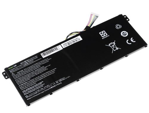 Acer AC14B13J, AC14B13K Laptop akkumulátor - 2100mAh (11.4V Fekete) - Utángyártott