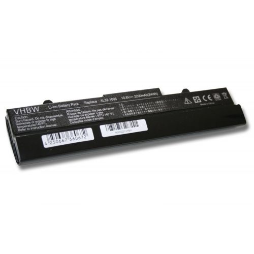 ASUS EEE PC 1005, 1005HA Laptop akkumulátor - 2200mAh (10.8V / 11.1V Fekete) - Utángyártott