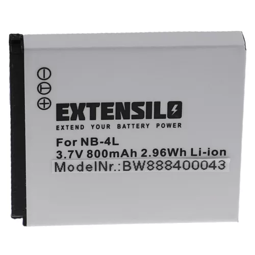 Canon Digital Ixus 30 / 40 / 50 / 55 akkumulátor - 800mAh (3.7V) - Utángyártott