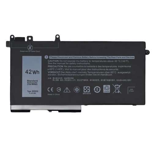 Dell Latitude E5280 E5288 E5480 Laptop akkumulátor - 3500mAh (11.4V 42 Wh Fekete) - Utángyártott