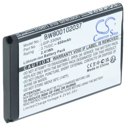 LG LGIP-330NA akkumulátor - 600mAh - Utángyártott