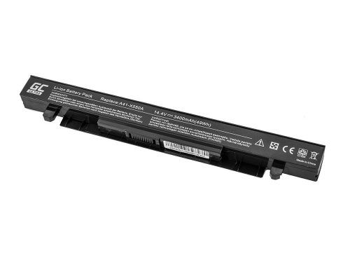 Asus A41-X550, A41-X550A Laptop akkumulátor - 3400mAh (14.4V / 14.8V Fekete) - Utángyártott