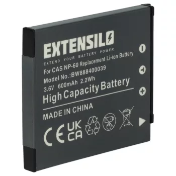 Casio NP-60 akkumulátor - 600mAh (3.7V) - Utángyártott