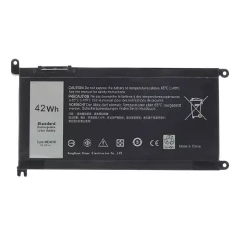   Dell WDX0R, WDXOR, 0WDX0R Laptop akkumulátor - 3680mAh (11.4V, 42Wh Fekete) - Utángyártott