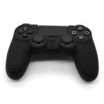   Anti-Slip Csúszásgátló markolatú szilikon tok PlayStation 4 / PS4 kontrollerekhez - fekete 