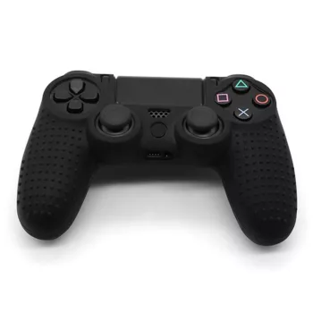  Anti-Slip Csúszásgátló markolatú szilikon tok PlayStation 4 / PS4 kontrollerekhez - fekete - Utángyártott