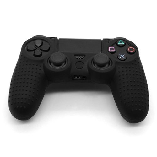 Anti-Slip Csúszásgátló markolatú szilikon tok PlayStation 4 / PS4 kontrollerekhez - fekete - Utángyártott