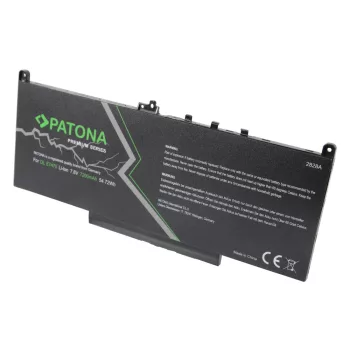   Dell Latitude E7260, E7270, E7470 Laptop akkumulátor - 7200mAh (7.6V Fekete) - Utángyártott