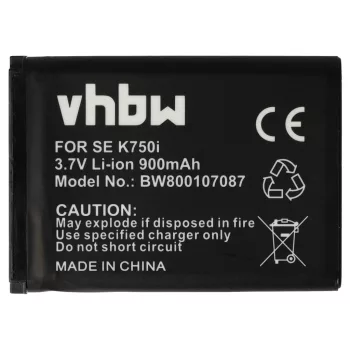   Sony Ericsson D750 készülékhez mobiltelefon akkumulátor (Li-Ion, 900mAh / 3.33Wh, 3.7V) - Utángyártott