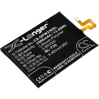   Google Pixel 2 XL 2018 készülékhez mobiltelefon akkumulátor (Li-Polymer, 3500mAh / 13.48Wh, 3.85V) - Utángyártott