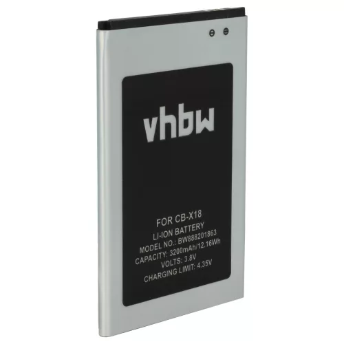 Cubot X18 készülékhez mobiltelefon akkumulátor (Li-Ion, 3200mAh / 12.16Wh, 3.8V) - Utángyártott
