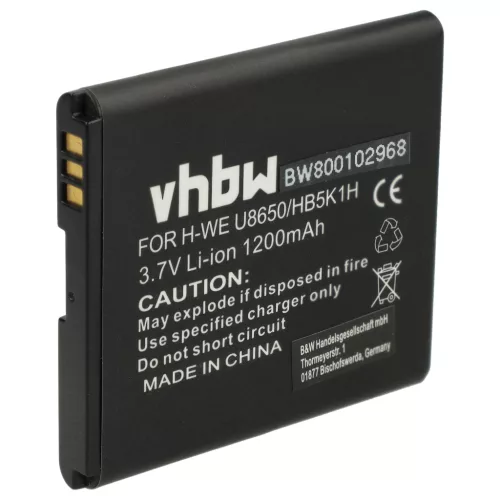 Huawei C8650, M865 készülékekhez mobiltelefon akkumulátor (Li-Ion, 1200mAh / 4.44Wh, 3.7V) - Utángyártott