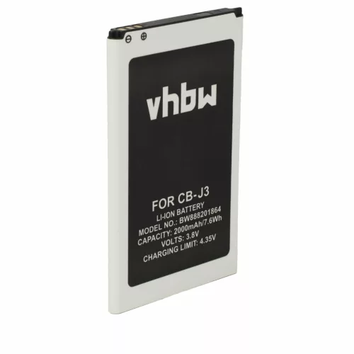 Cubot J3 készülékhez mobiltelefon akkumulátor (Li-Ion, 2000mAh / 7.6Wh, 3.8V) - Utángyártott