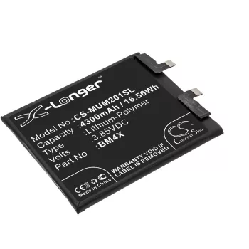   Xiaomi M2011K2C készülékhez mobiltelefon akkumulátor (Li-Polymer, 4300mAh / 16.56Wh, 3.85V) - Utángyártott