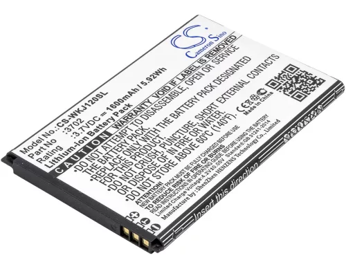 Wiko Jerry készülékhez mobiltelefon akkumulátor (Li-Ion, 1600mAh / 5.92Wh, 3.7V) - Utángyártott