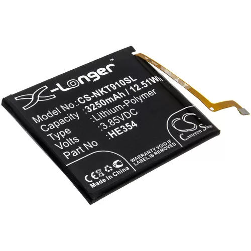Nokia 9 PureView készülékhez mobiltelefon akkumulátor (Li-Polymer, 3250mAh / 12.51Wh, 3.85V) - Utángyártott