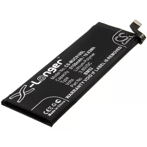 Xiaomi CC9 Pro készülékhez mobiltelefon akkumulátor (Li-Polymer, 5150mAh / 19.83Wh, 3.85V) - Utángyártott