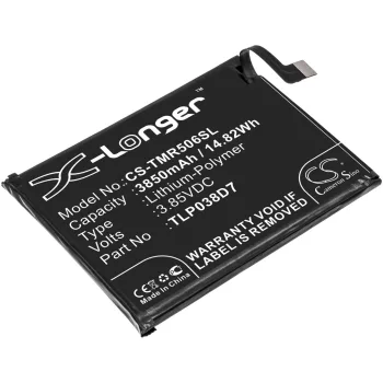   Alcatel 1S 2020 készülékhez mobiltelefon akkumulátor (Li-Polymer, 3850mAh / 14.82Wh, 3.85V) - Utángyártott