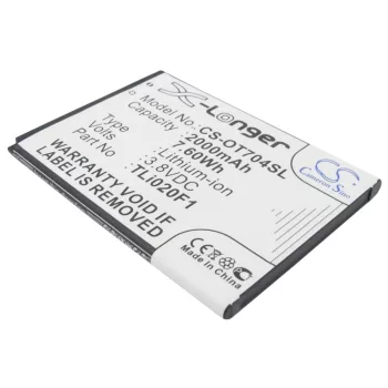   Alcatel OT-5042D készülékhez mobiltelefon akkumulátor (Li-Ion, 2000mAh / 7.6Wh, 3.8V) - Utángyártott