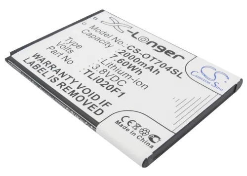 Alcatel OT-5042D készülékhez mobiltelefon akkumulátor (Li-Ion, 2000mAh / 7.6Wh, 3.8V) - Utángyártott