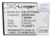 Alcatel OT-5042D készülékhez mobiltelefon akkumulátor (Li-Ion, 2000mAh / 7.6Wh, 3.8V) - Utángyártott