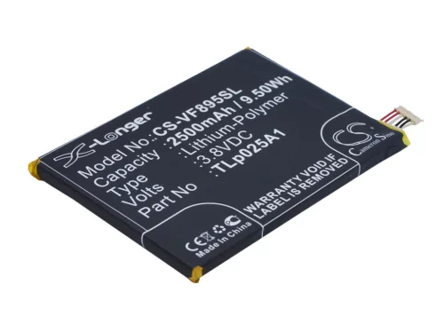 Alcatel One Touch OT-7043 készülékhez mobiltelefon akkumulátor (Li-Polymer, 2500mAh / 9.5Wh, 3.8V) - Utángyártott