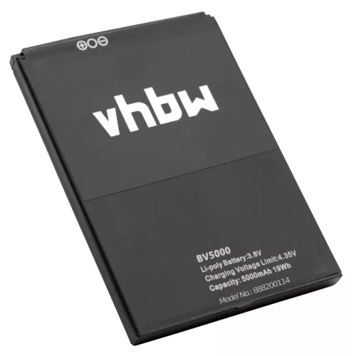 Blackview BV5000 készülékhez mobiltelefon akkumulátor (Li-Polymer, 5000mAh / 19Wh, 3.8V) - Utángyártott