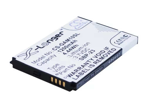 Garmin-Asus Nüvifone A10 készülékhez mobiltelefon akkumulátor (Li-Ion, 1200mAh / 4.44Wh, 3.7V) - Utángyártott