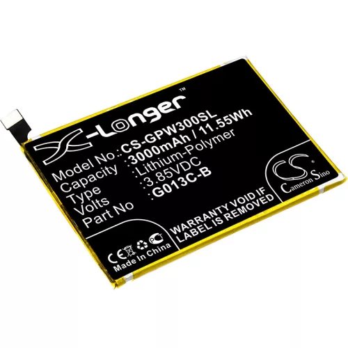 Google 823-00086-01 helyettesítő akkumulátor (Li-Polymer, 2900mAh / 11.17Wh, 3.85V) - Utángyártott
