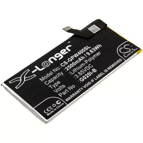 Google G020I-B helyettesítő mobiltelefon akkumulátor (Li-Polymer, 2500mAh / 9.63Wh, 3.85V) - Utángyártott