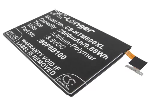 HTC 35H00214-00M helyettesítő mobiltelefon akkumulátor (Li-Ion, 2600mAh / 9.88Wh, 3.8V) - Utángyártott
