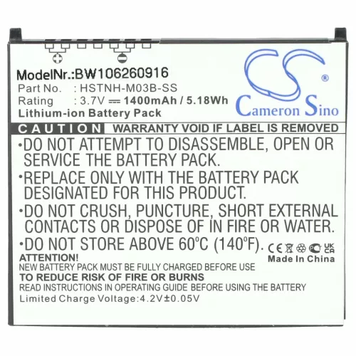 HP IPAQ 360136-001 helyettesítő mobiltelefon akkumulátor (Li-Ion, 1500mAh / 5.55Wh, 3.7V) - Utángyártott