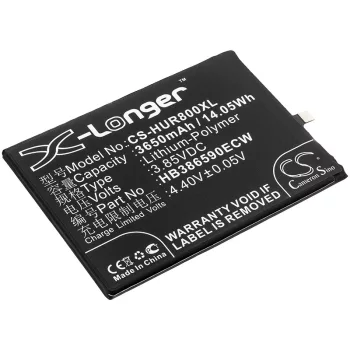   Huawei HB386590ECW helyettesítő mobiltelefon akkumulátor (Li-Polymer, 3650mAh / 14.05Wh, 3.85V) - Utángyártott