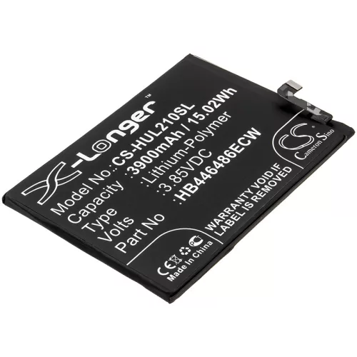 Huawei HB446486ECW helyettesítő mobiltelefon akkumulátor (Li-Polymer, 3900mAh / 15.02Wh, 3.85V) - Utángyártott