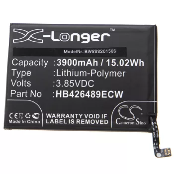   Huawei HB426489ECW helyettesítő mobiltelefon akkumulátor (Li-Polymer, 3900mAh / 15.02Wh, 3.85V) - Utángyártott