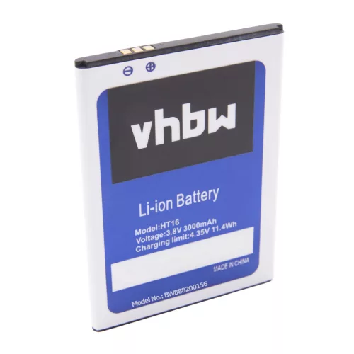 HomTom HT16 készülékhez mobiltelefon akkumulátor (Li-Ion, 3000mAh / 11.44Wh, 3.8V) - Utángyártott