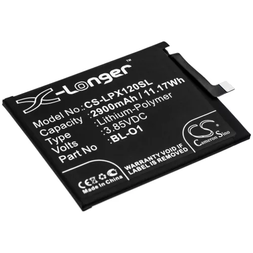 LG BL-O1 helyettesítő mobiltelefon akkumulátor (Li-Polymer, 2900mAh / 11.17Wh, 3.85V) - Utángyártott