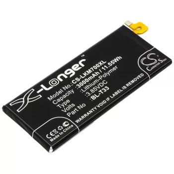   LG BL-T33 helyettesítő mobiltelefon akkumulátor (Li-Polymer, 3000mAh / 11.55Wh, 3.85V) - Utángyártott
