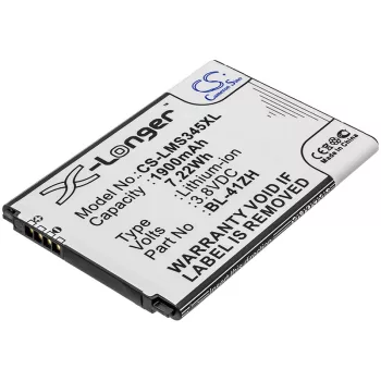   LG BL-41ZH helyettesítő mobiltelefon akkumulátor (Li-Ion, 1900mAh / 7.22Wh, 3.8V) - Utángyártott