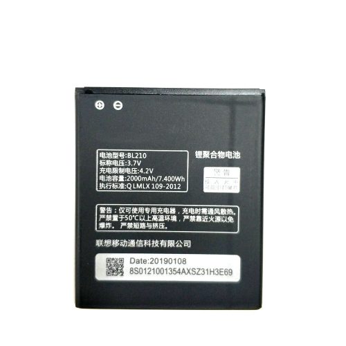 Lenovo BL210 helyettesítő mobiltelefon akkumulátor (Li-Ion, 2000mAh / 7.4Wh, 3.7V) - Utángyártott
