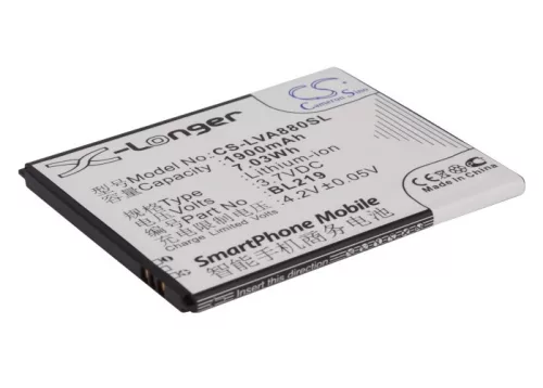 Lenovo BL219 helyettesítő mobiltelefon akkumulátor (Li-Ion, 1900mAh / 7.03Wh, 3.7V) - Utángyártott