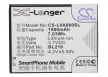 Lenovo BL219 helyettesítő mobiltelefon akkumulátor (Li-Ion, 1900mAh / 7.03Wh, 3.7V) - Utángyártott