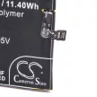 Meizu BT710 helyettesítő mobiltelefon akkumulátor (Li-Polymer, 3000mAh / 11.4Wh, 3.8V) - Utángyártott
