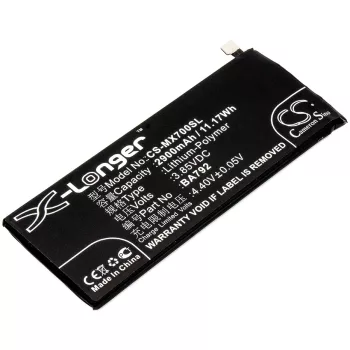   Meizu BA791 helyettesítő mobiltelefon akkumulátor (Li-Polymer, 2900mAh / 11.17Wh, 3.85V) - Utángyártott