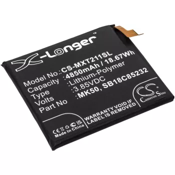   Motorola MK50 helyettesítő mobiltelefon akkumulátor (Li-Polymer, 4850mAh / 18.67Wh, 3.85V) - Utángyártott