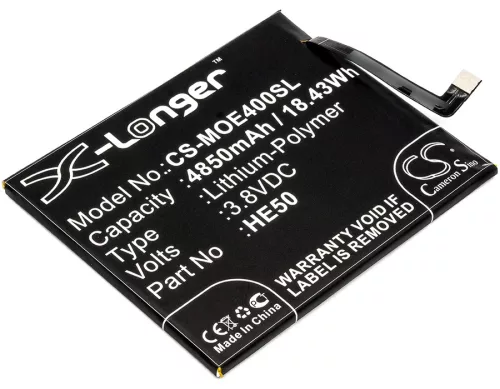 Motorola HE50 helyettesítő mobiltelefon akkumulátor (Li-Polymer, 4850mAh / 8.43Wh, 3.8V) - Utángyártott