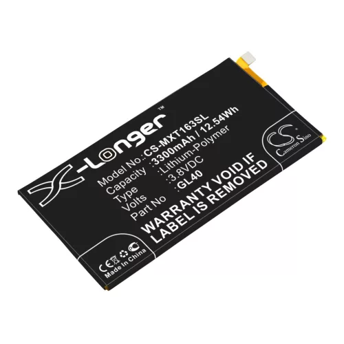 Motorola GL40 helyettesítő mobiltelefon akkumulátor (Li-Polymer, 3300mAh / 12.54Wh, 3.8V) - Utángyártott