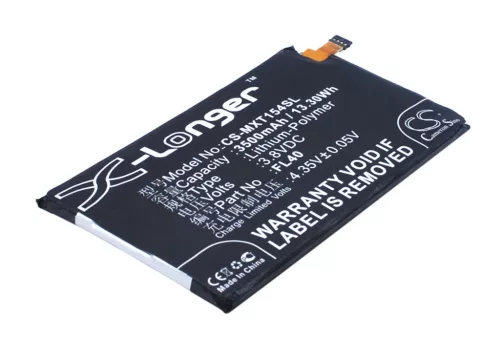 Motorola FL40 helyettesítő mobiltelefon akkumulátor (Li-Polymer, 3500mAh / 13.3Wh, 3.8V) - Utángyártott
