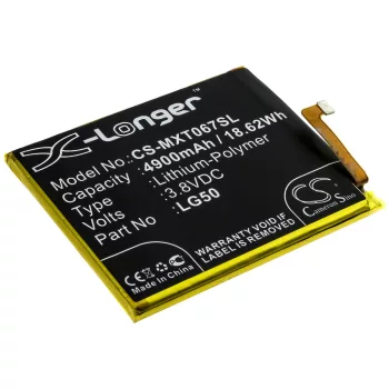   Motorola LG50 helyettesítő mobiltelefon akkumulátor (Li-Polymer, 4900mAh / 18.62Wh, 3.8V) - Utángyártott